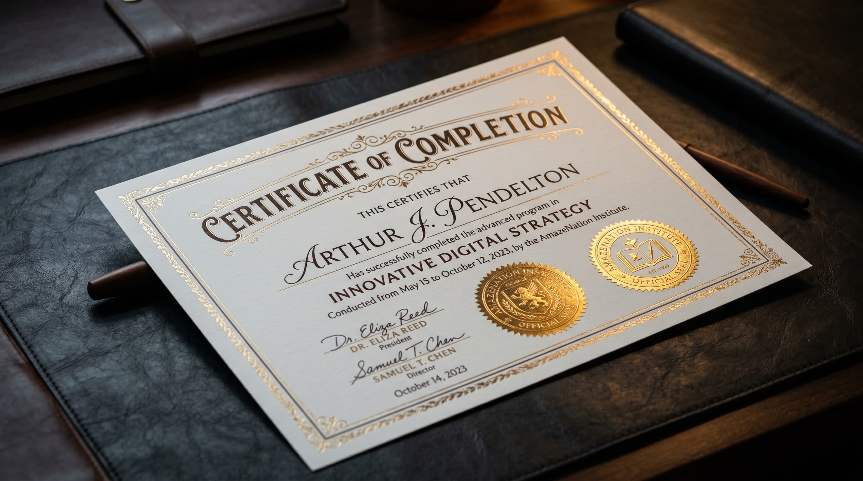 Official Certificate of Completion