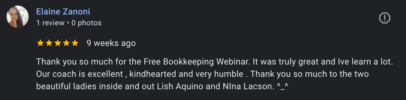 Review from Elaine Zanoni